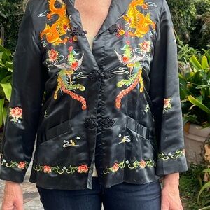 Silk embroidered jacket
